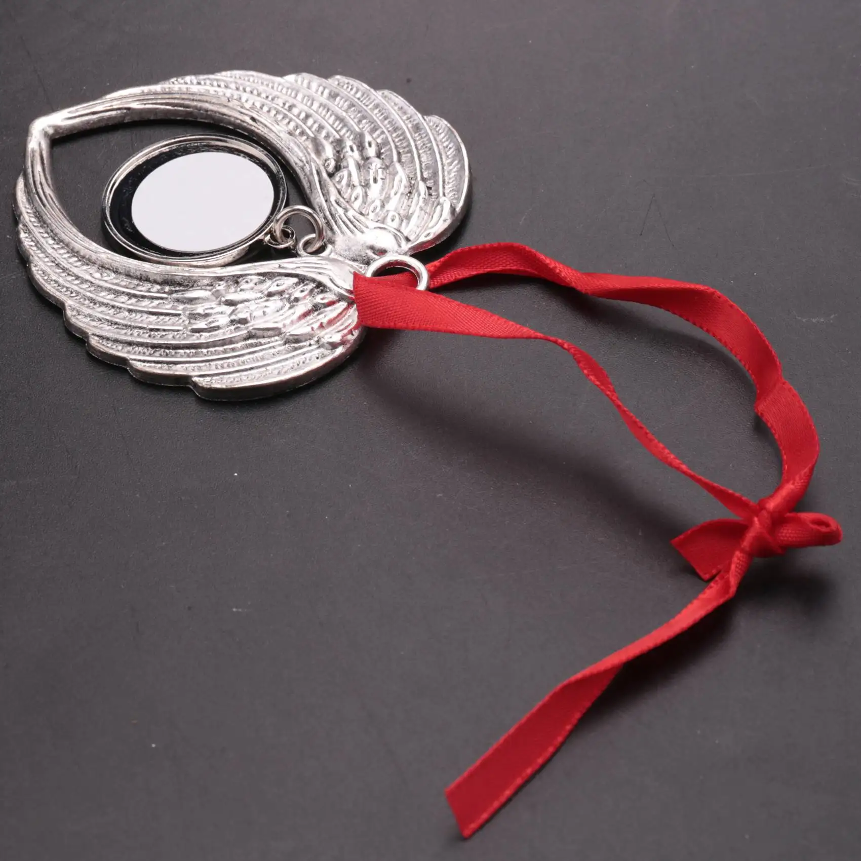 Angel Wing Shape Blank Sublimation Ornamento, Impressão De Transferência A Quente, Decoração De Árvore De Natal, Decoração De Festa De Natal, 12Pcs