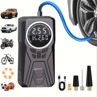 150PSI Cordless Tire Inflator Portable Air Compressor - Digital Gauge & LED Lights, Auto Shutoff, For Bike/Moto/Bicycle/Balls