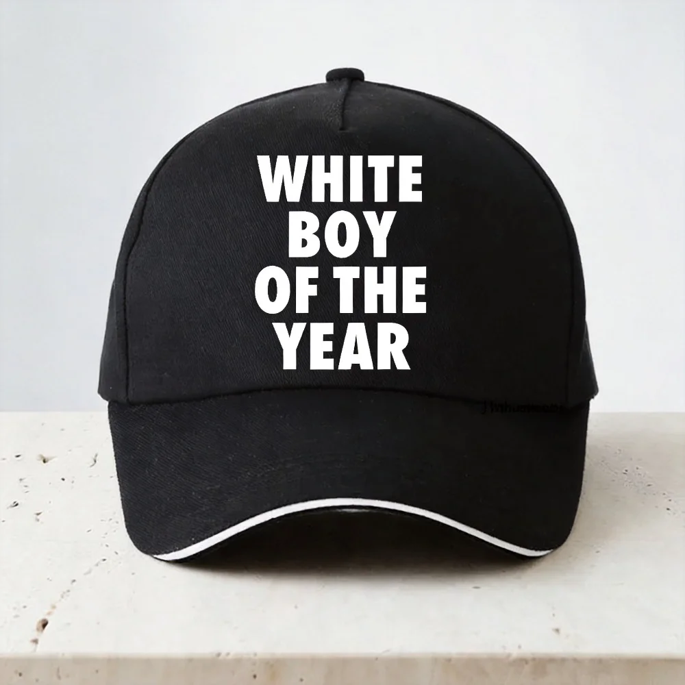

WHITE BOY OF THE YEAR baseball cap Adjustable Breathable Dad Hats Summer fashion Style sun caps