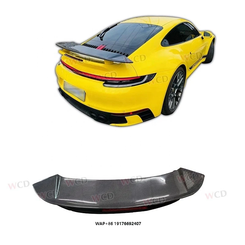 

Real Carbon Fiber Car Accessoris Rear Trunk Wing forPorsche 911 992 Upgrade Turbo S Style Tail Wing Rear Spoiler Lip Wings