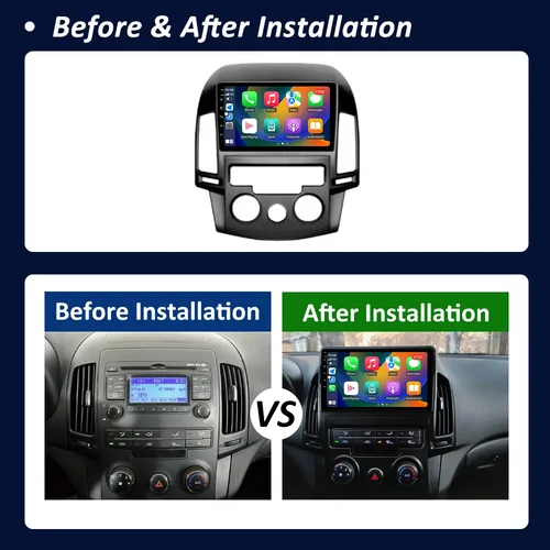 Imagen 2 del producto Android 15 para Hyundai i30 2006 - 2012 Autoradio Carplay Auto inalámbrico Multimedia automotriz Audio navegación WIFI GPS Radio