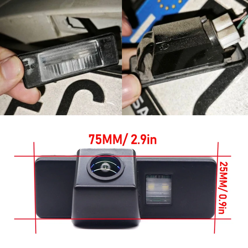 Reverse Camera For Citroen C4 C5 DS5 Fisheye Lens CCD Night Vision RCA Rear View Camera license plate Camera Back up Camera