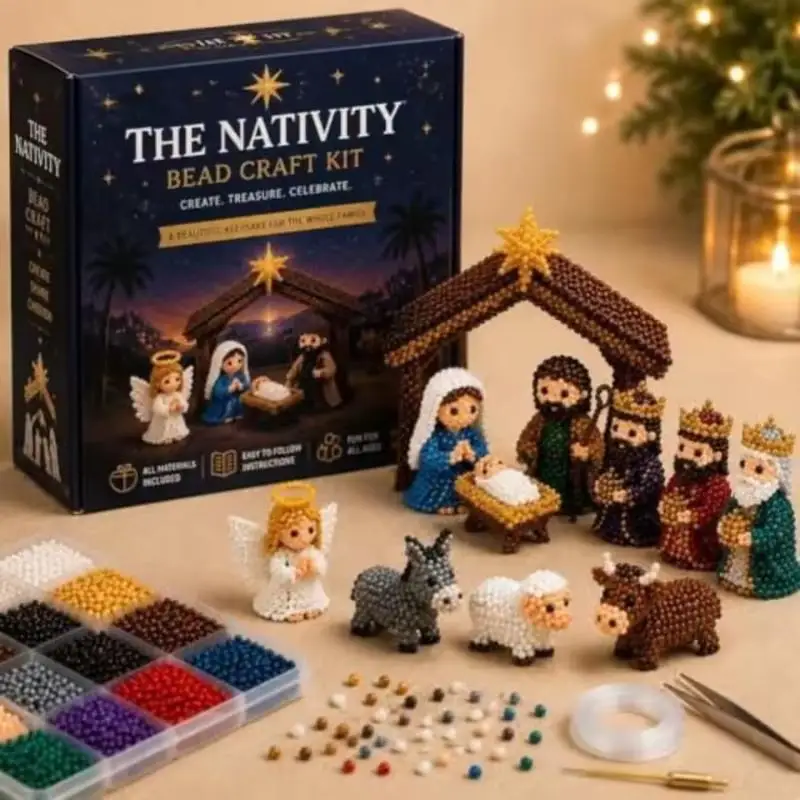 New Creative 3D Bead Kit Character Series Happy Family Handmade Bead Art Set Mother Mary Swan Beading Set DIY Activity