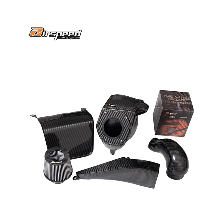 

Airspeed Brand 3K Twill Carbon Weave in Glossy Finish 100% Dry Carbon Fiber Cold Air Intake System For AUDI A6,A7 C8 3.0T