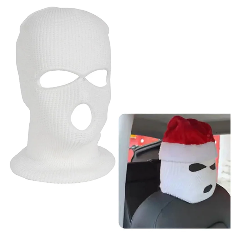 For Tesla Model3/Y/X/S Car Seat Bandit Headgear Personality Funny Sentinel Hat Interior Decoration Accessories,White