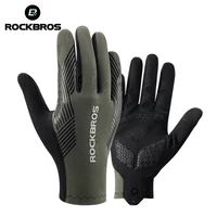 ROCKBROS-guantes de ciclismo transpirables para hombre y mujer, manoplas antideslizantes de dedo completo para pantalla táctil