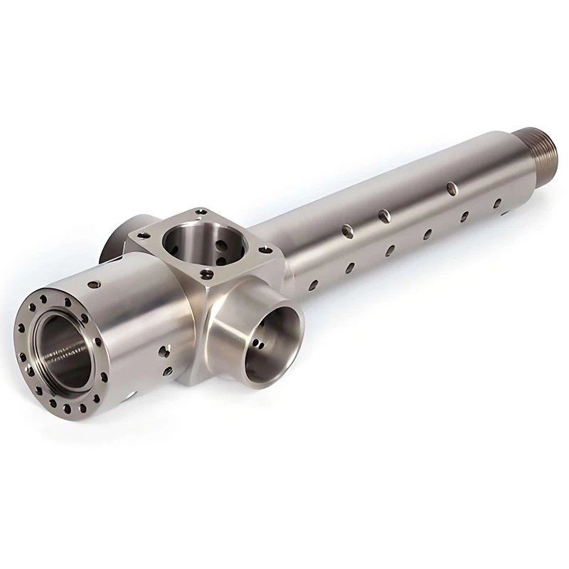 

Прецизионный многоканальный вал распределения жидкости из нержавеющей стали, заводское обрабатывающее обслуживание, детали для быстрого прототипирования с ЧПУ