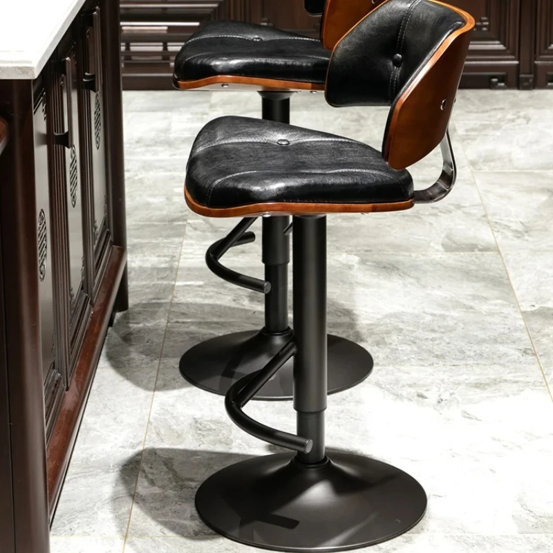 

Adjustable Bar Stool Swivel Height Modern-Counter Chair for Home Bar Commercial Pub Stool with Ergonomic Backrest Quick Assembly