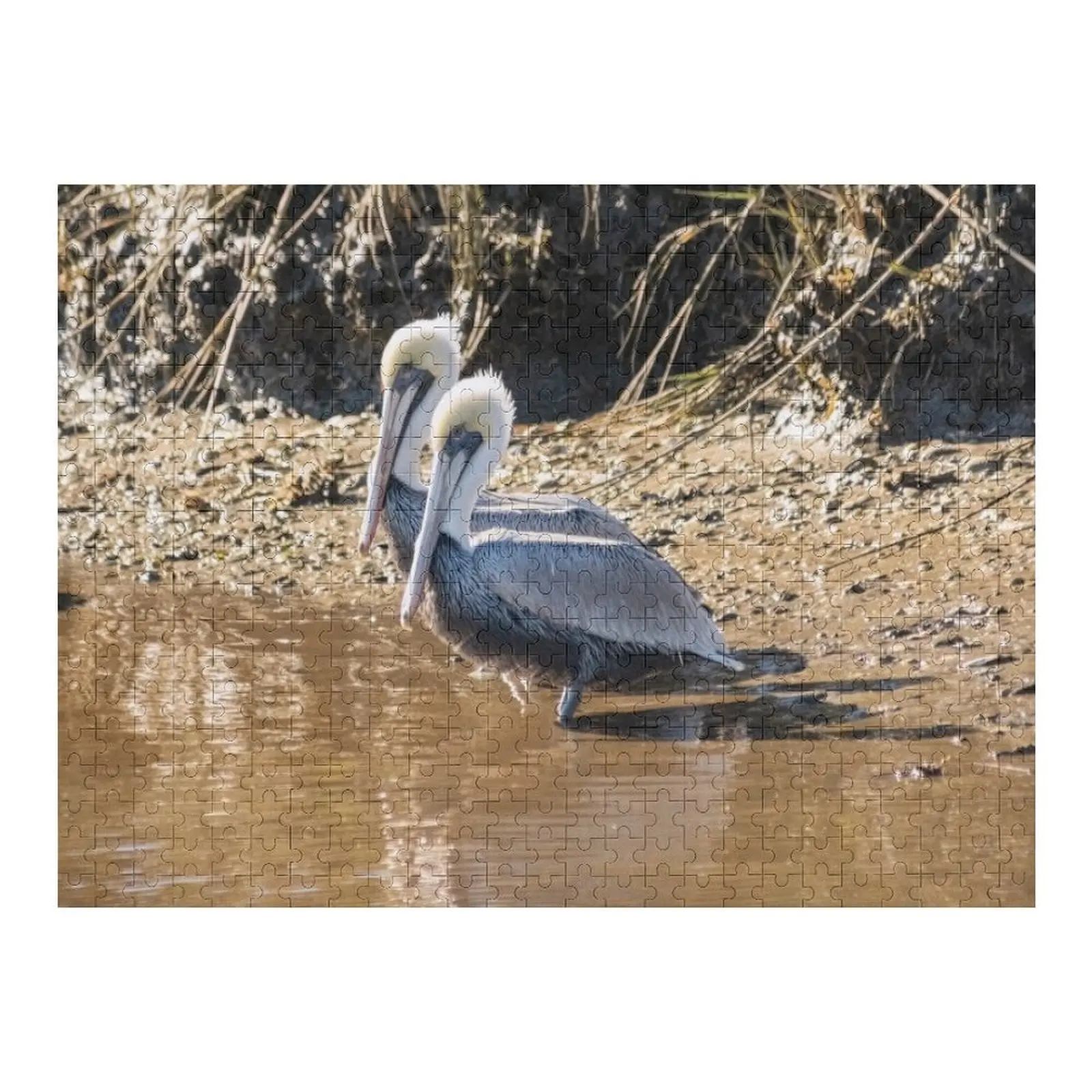

Pelican in Intracoastal Waterway Jigsaw Puzzle Customized Gifts For Kids Custom With Photo Puzzle