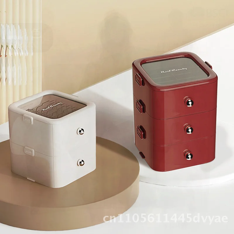 

Большая вместительная коробка для хранения ногтей ручной работы, носимый ящик для ногтей, дисплей, новый источник, производитель, пластиковая коробка для хранения косметики