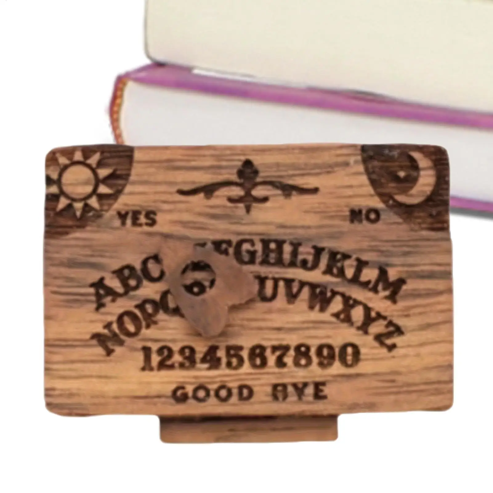 Mini Ouija Board Retro Miniature Spirit Board With Drawer Wooden Miniatures Emotional Love Drawer Home Decoration Gift
