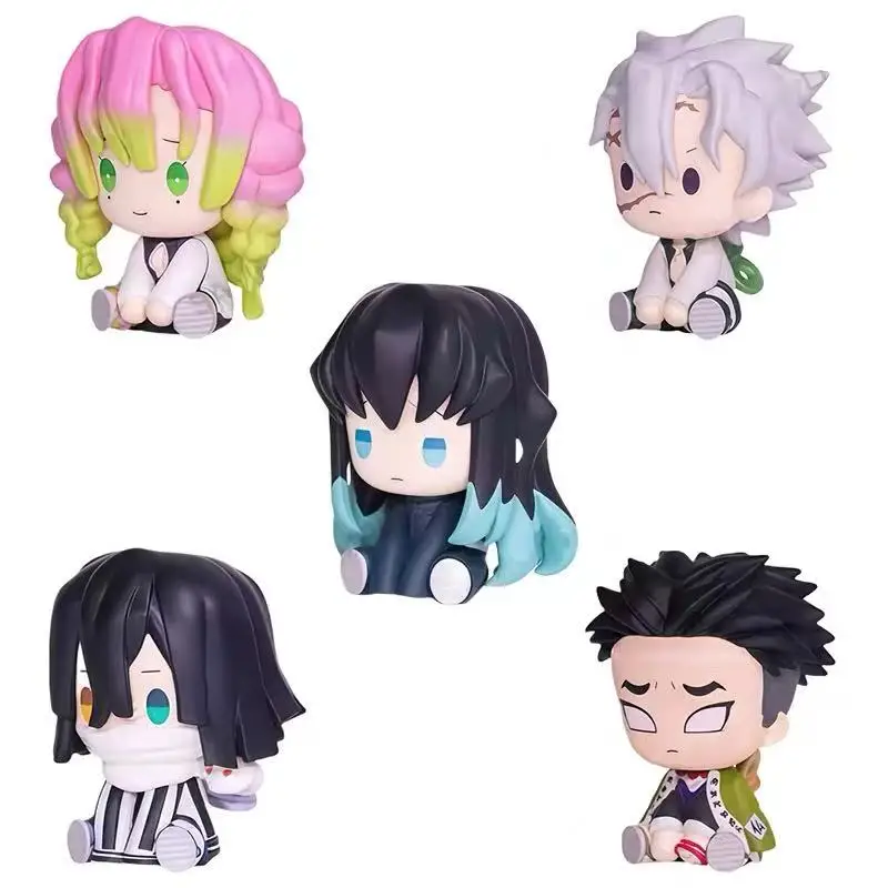 Action Figure Originale Kimetsu No Yaiba Akaza Kochou Shinobu, Action Figure Originale con Occhi Piccoli Rotondi, Modellino Gacha, Giocattoli