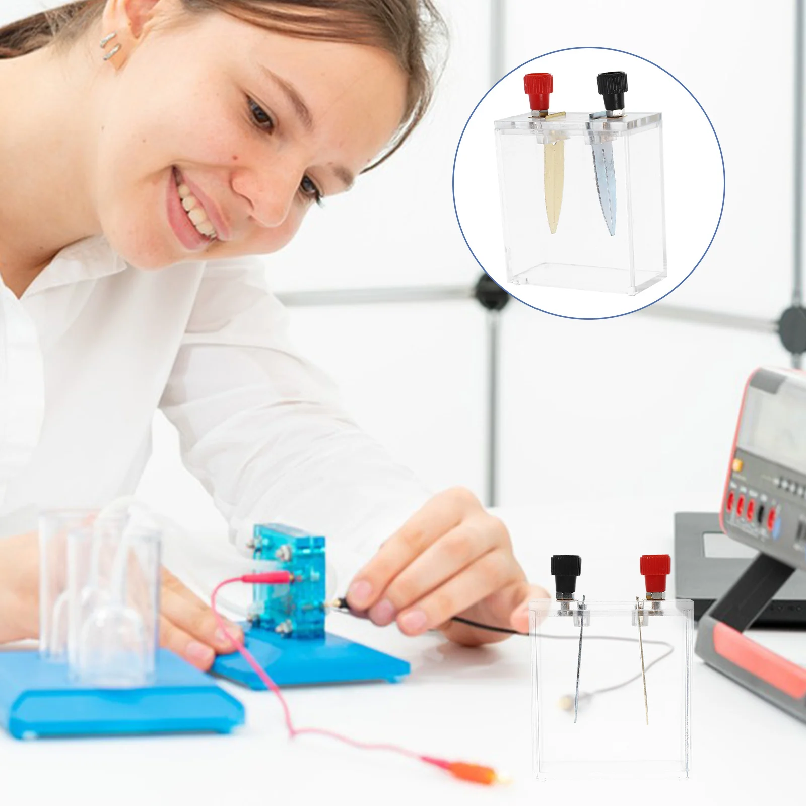 1 set 1 Set Experiment Kit Physics Teaching Supplies For Science Experiments Basic Circuit Learning Zinc Copper Strip