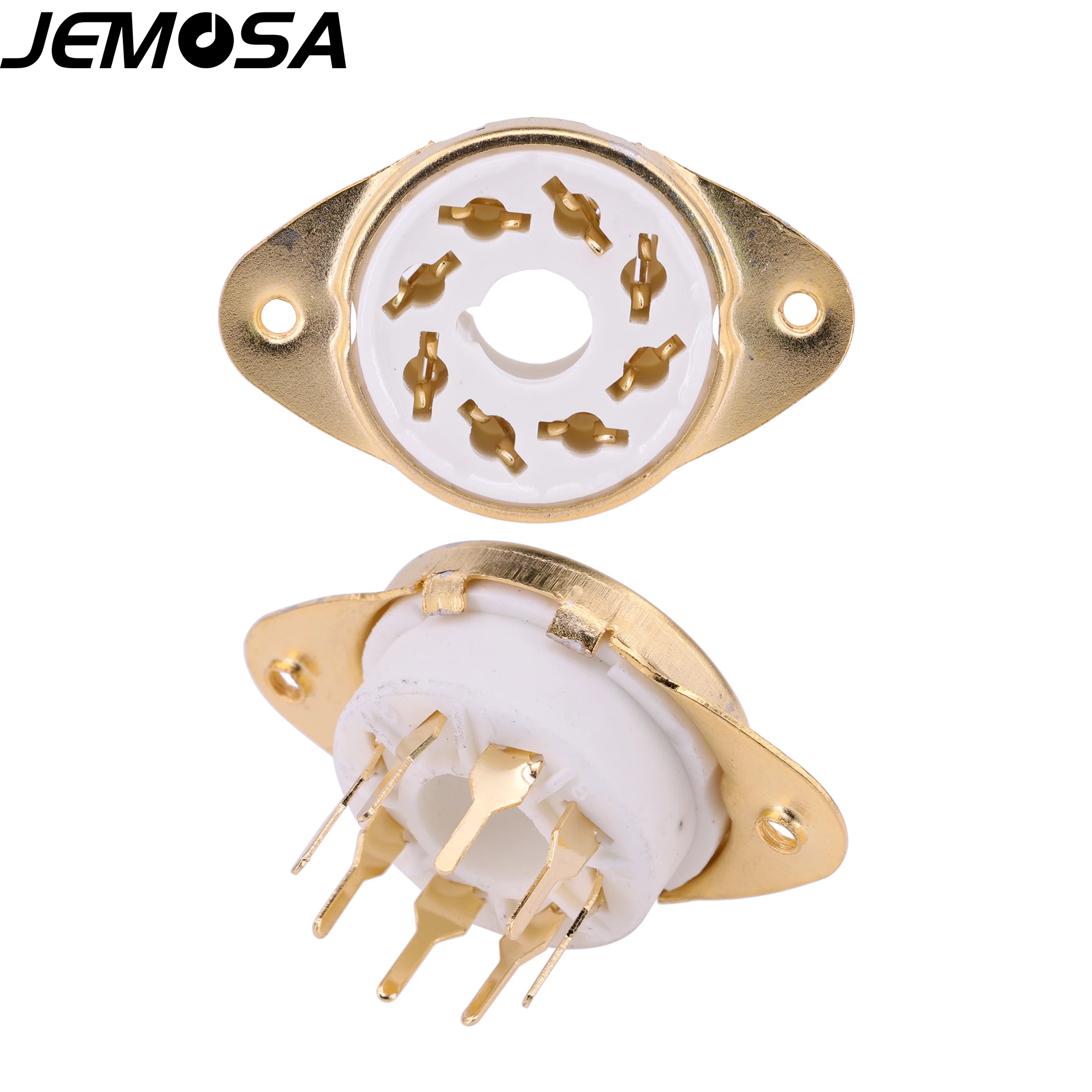 Soquete de tubo cerâmico para amplificador de tubo a vácuo, Base de válvulas para KT88, 6V6, 6L6, EL34, 6N8P, 6N9P, GZC8-Y-5, K8A, 6SL7, 6SN7, áudio, 8Pin