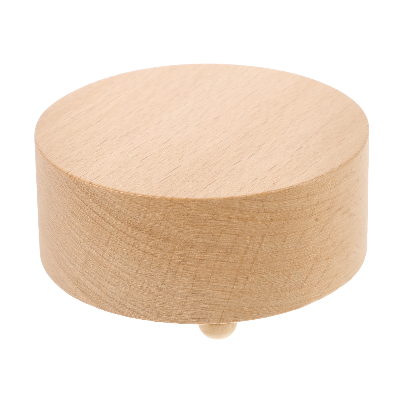 

1pcs Music Box Base Handmade Beech Round Wood Platform Stable Characteristics Diy Musical Box Parts Craft Supplies
