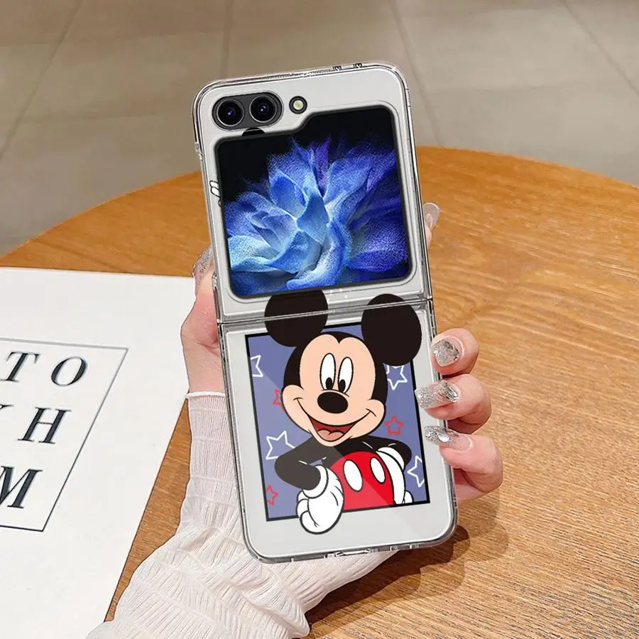 حافظة لهاتف سامسونج جالاكسي ZFlip3 ZFlip4 ZFlip5 Z Flip 7 6 5 4 3 ZFlip7 ZFlip6 غطاء هاتف ناعم شفاف ديزني ميني ماوس #5
