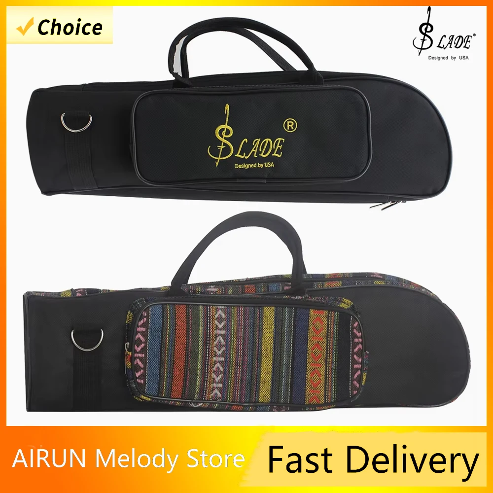 حقيبة البوق المحمولة كتف واحد البوق مقاوم للماء أكياس أكسفورد لينة حقيبة للتخزين ملحقات الأدوات النحاسية