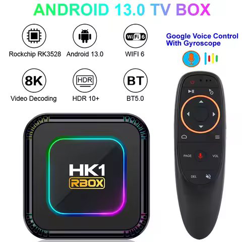 Android 13.0 TV Box Rockchip RK3528 HK1 RBOX K8 max 4GB 128GB WIFI6 BT5.0 4K HDR10+ 8K Decoding Set Top Box