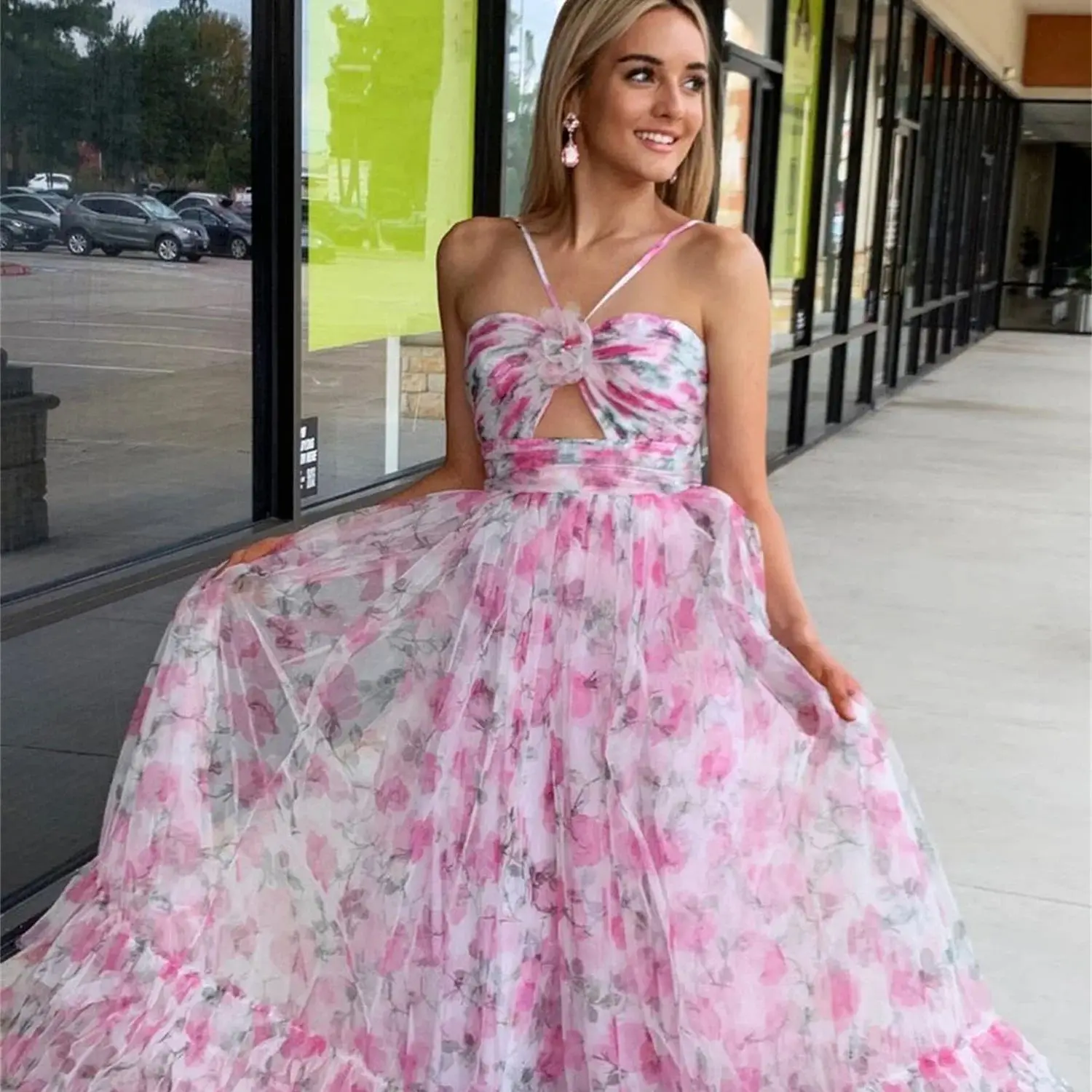 

Aileen Sweetheart Print A-line Party Dress Woman Graduation Dresses Formal Occasion Luxurious Women's Evening Gown Long Luxury