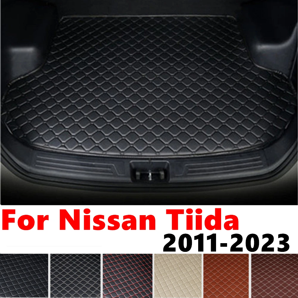 

Коврик для багажника автомобиля для NISSAN Tiida 2023 2022 2021 20 2019 18-2011, Задняя подкладка для груза, аксессуары для интерьера, задний багажник, коврик для багажа