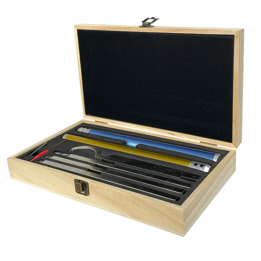 6 in1 Carbide Woodturning Tool Set Wood Turning Chisel Kit with Cutting Inserts & Box for Lathe Woodworking Tools Accessories