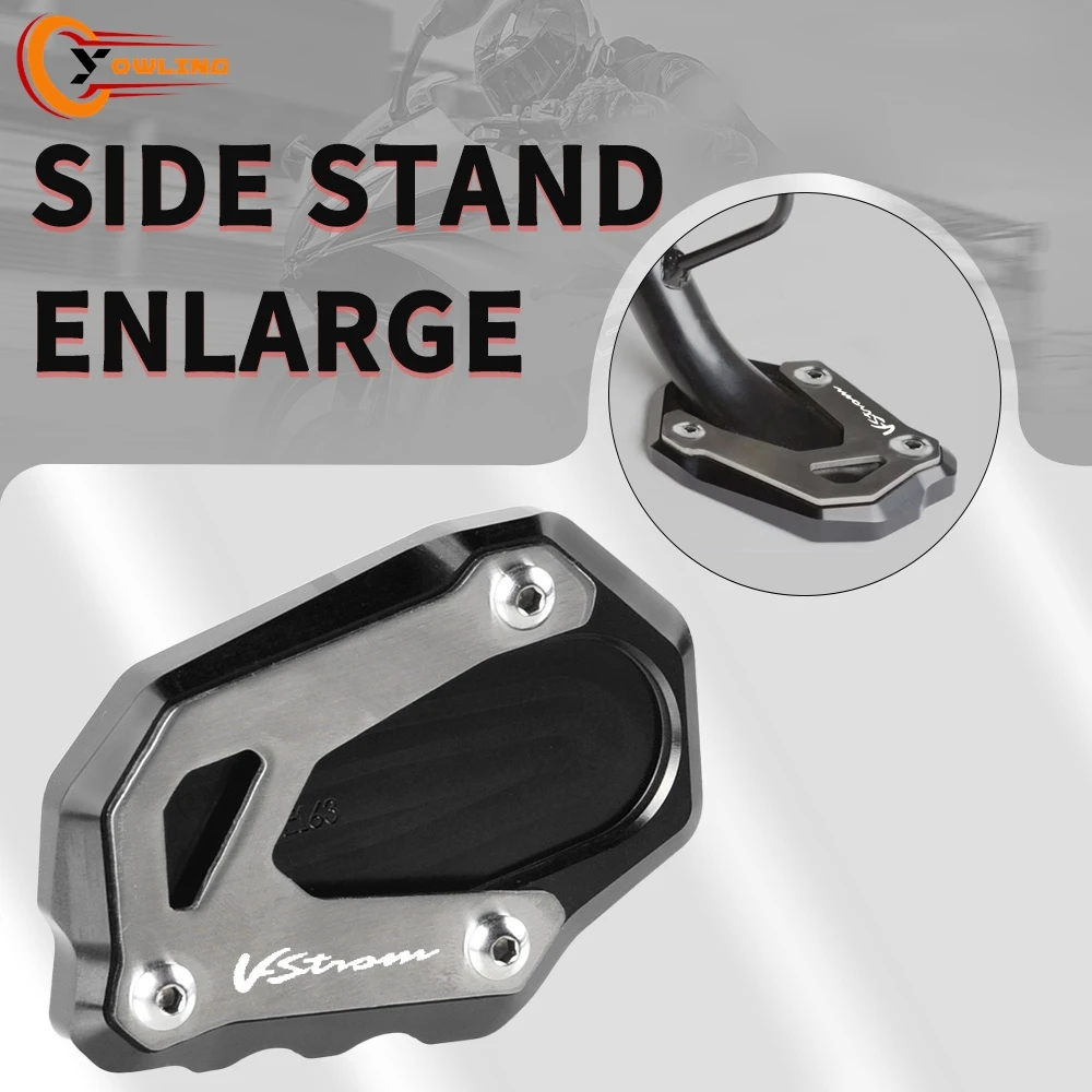 

Kickstand Extension For Suzuki V-strom 1000 1050 800DE DL1000 DL1050 XT VSTROM1000 VSTROM1050 Foot Side Stand Pad Support Plate