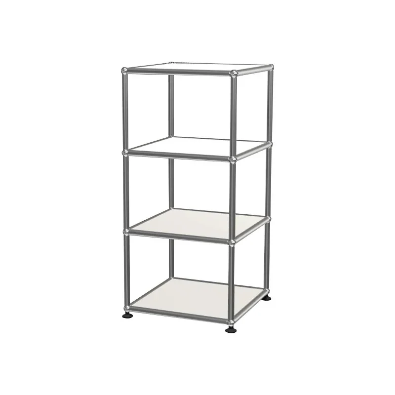 

Multi-layer storage rack ins Stainless steel storage rack Living room floor module cabinet Modular design
