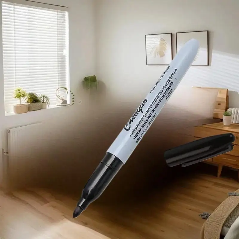 5. Quick-Dry Permanent Marker in Black, Fine Tip, Waterproof, Perfect for Drawing Outlines