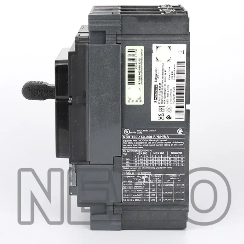 100% New and Original Schneider Electric NSX N Type 3P NSX160N TMD 125 160 C16N3TM125 C16N3TM160 NSX250N C25N3TM200 C25N3TM250