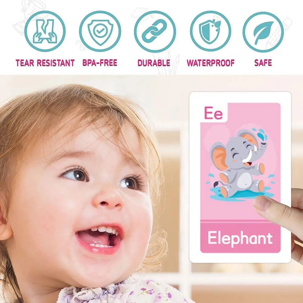 Creative Cartoon Early Education Flashcards First Words Color Shape Learning Cards Number Multicolor Recognition Card Toys