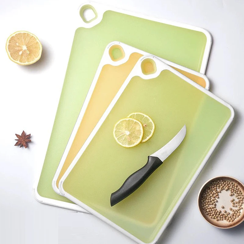 

Color-Coded PP Cutting Board | Dual-Sided Non-Slip Surface for Meat/Vegetables, Thick Dishwasher-Safe Kitchen Board