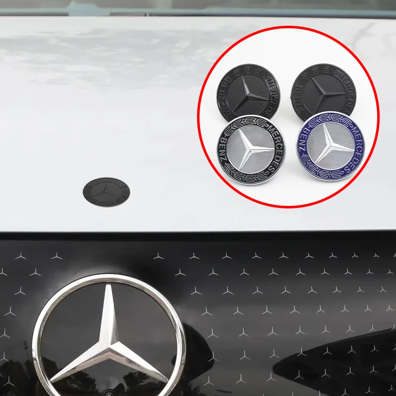 Emblema de Logotipo para Capó Delantero de 57 mm para Mercedes Benz AMG W212 W213 W205 W177 W247 W176 CLA CLS CLK CLG GLS, Accesorios para el Capó