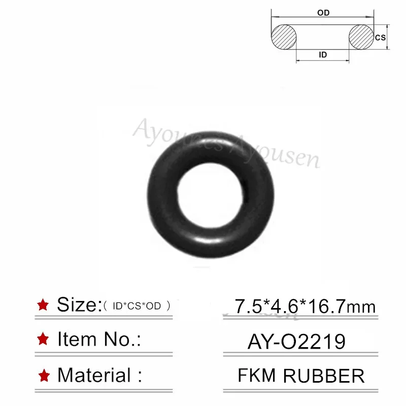 

wholesale high quality 16pieces rubber oring seals 7.5*4.6mm for Toyota GDI Injector (AY-O2219)