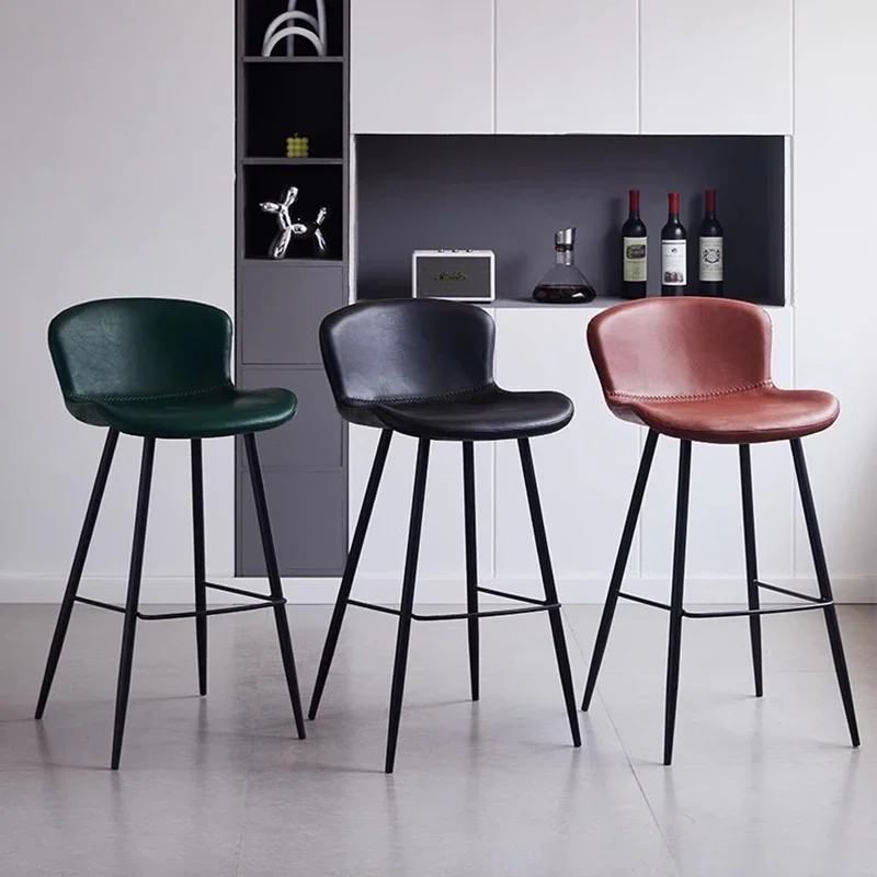 

Nordic Bar Chair Home Backrest Modern And Simple Iron High Stool Bar Stools Island Table Bar Stool High Chair Furniture