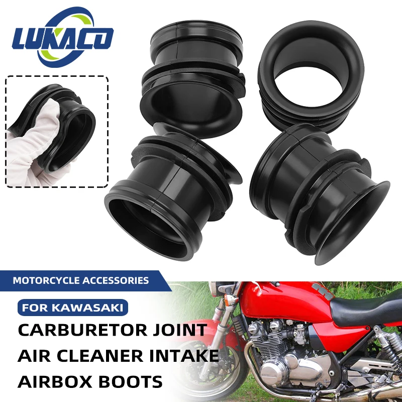 4 PCS Motorcycle Accessories Joint Air Cleaner Rubber For Kawasaki ZL 400 ZR 400 ZX 400 ZX 500 ZL 600 ZX 600 ZR 550 ZR 750