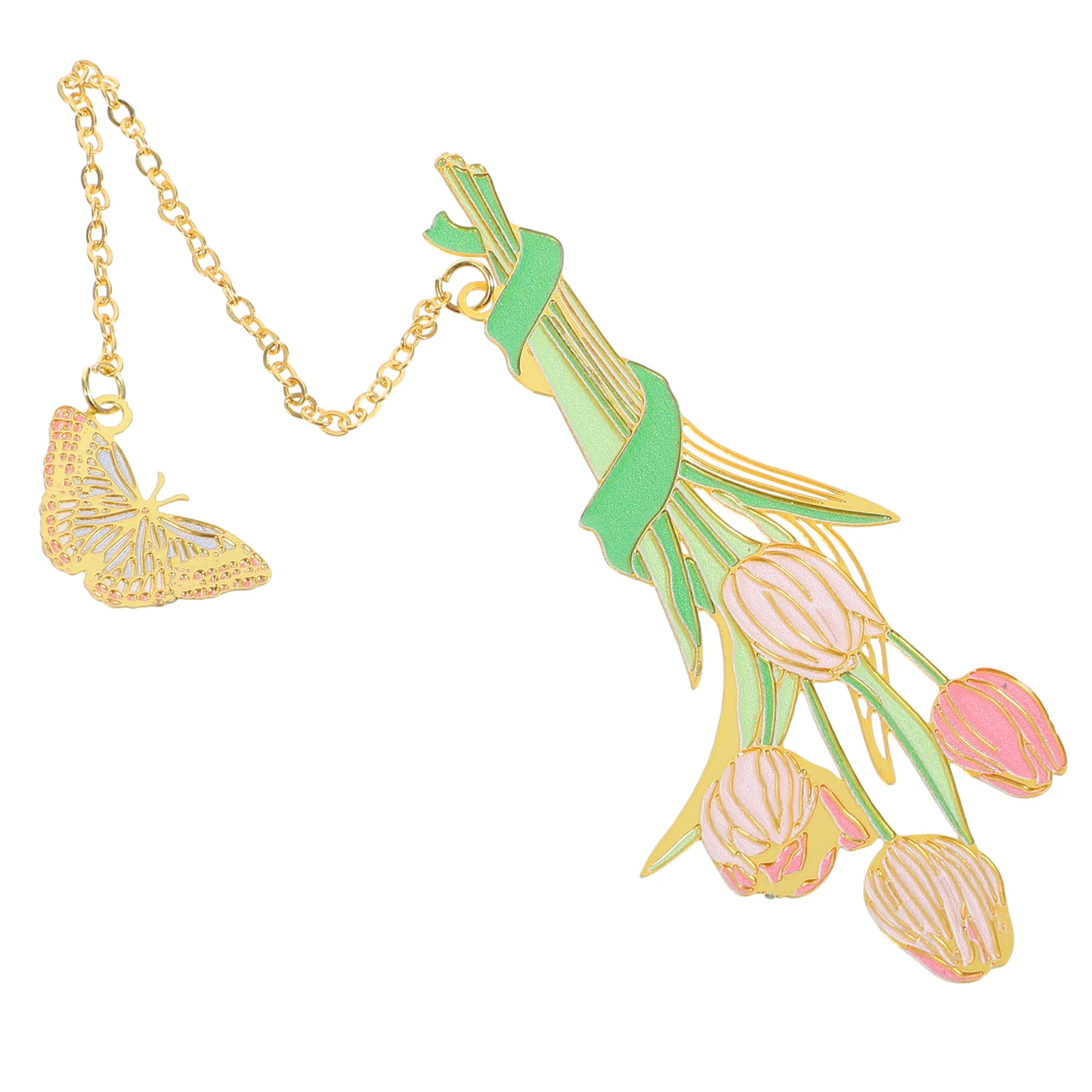 إشارة مرجعية على شكل زهرة مجوفة، لوحة زهور معدنية رقيقة للنساء، إشارات مرجعية لطيفة رومانسية