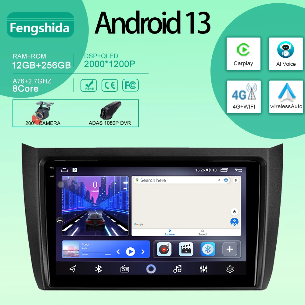 

Android For Lifan 620EV 650EV 2015 - 2019 Car Radio GPS Navigation Multimedia Stereo Player Carplay QLED 5G WIFI BT No 2din DVD