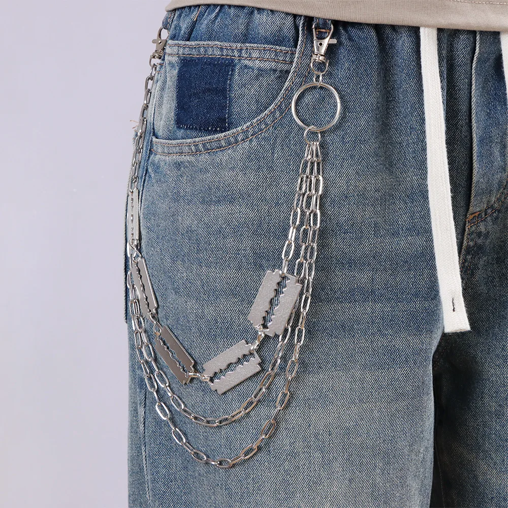 Hip-Hop-Punk-Hosenketten, geeignet für Männer und Frauen, Metallgürtelketten, Party- und Karneval-Accessoires – Detail 9