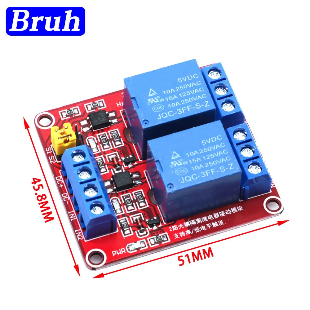 1 2 4 8 Channel 5V 12V Relay Module Board Shield with Optocoupler Support High and Low Level Trigger for Arduino Electronic DIY