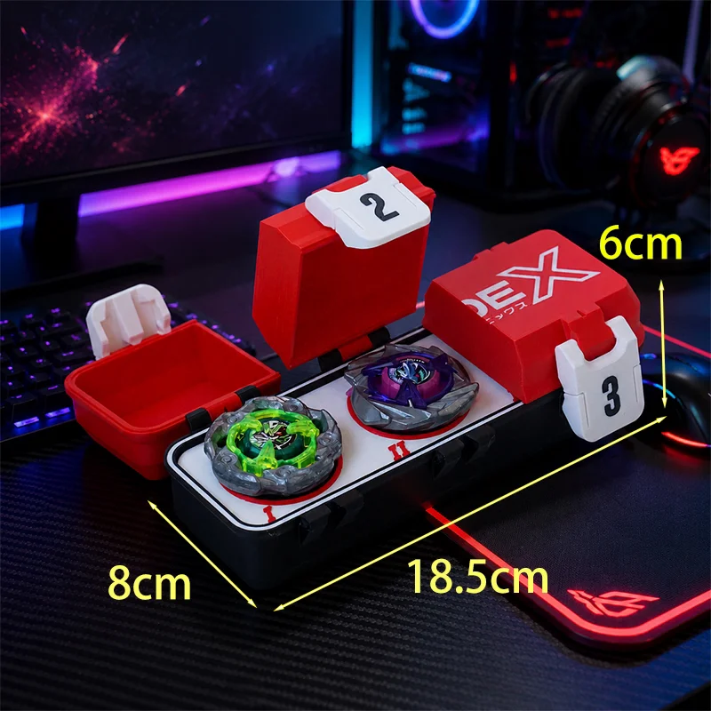 In Stock Beybladx Storage Box 3 Slots Independent Opening Protective Carrying Case For Spinning Top Competition Use Toy Gifts