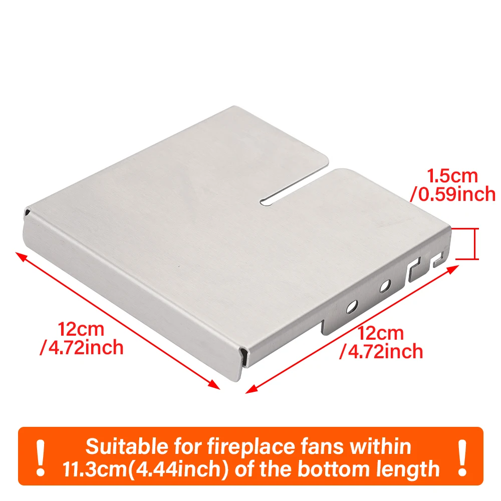 Support de plaque d'isolation thermique de cheminée multifonctionnel, poêle électrique, accessoires de ventilateur de cheminée pour la pêche sur glace à la maison en plein air