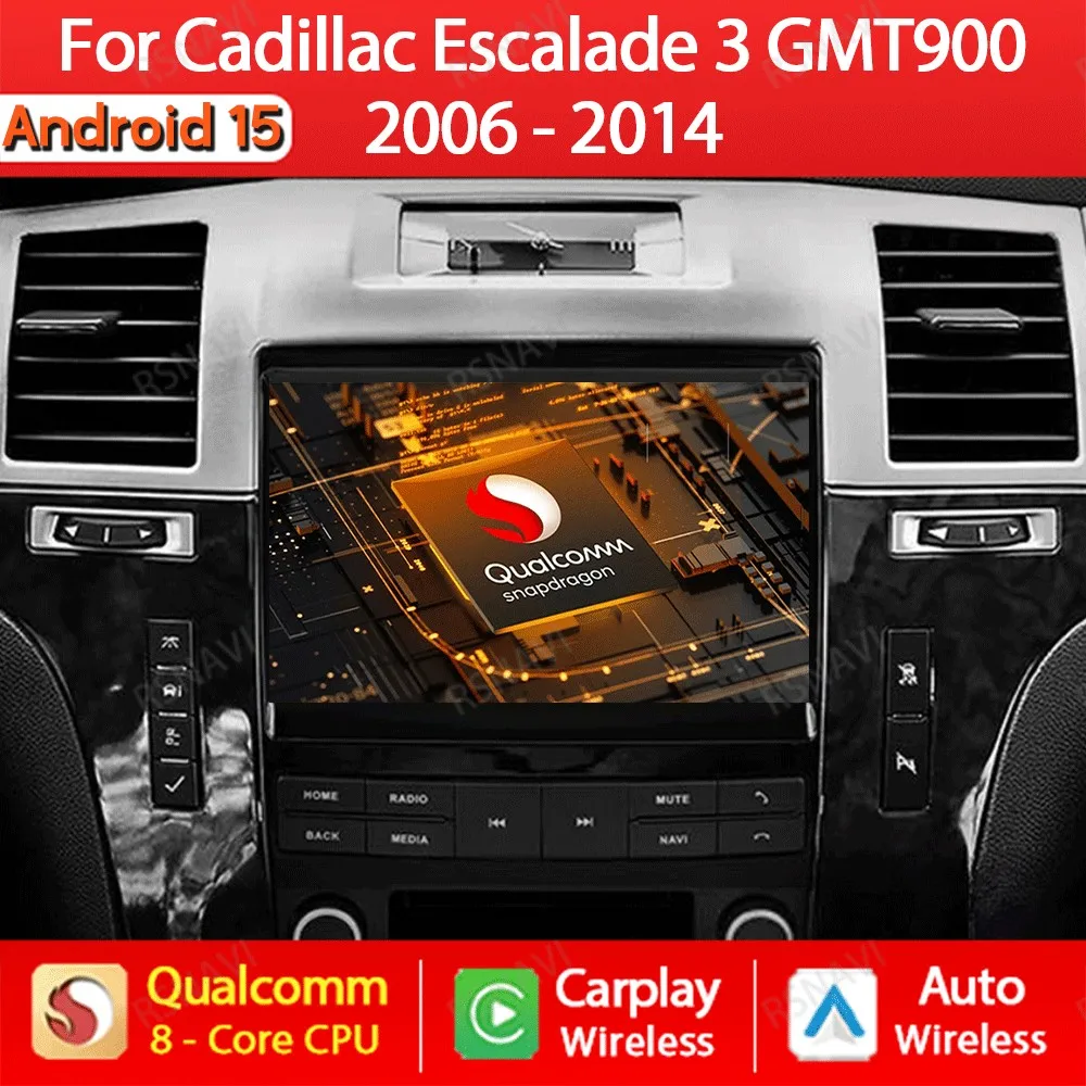 

Android 15 Car Radio For Cadillac Escalade 3 GMT900 2006 - 2014 SLS 2007 - 2012 Multimedia Video Player GPS NAVI 4G WIFI QLED