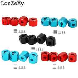 4Pcs Aluminum Alloy 8/9/10/11/12mm Wheel Hex Drive Adapter Hexagon 12mm for Axial SCX10 HSP HPI Tamiya 1/10 RC Car Model Part