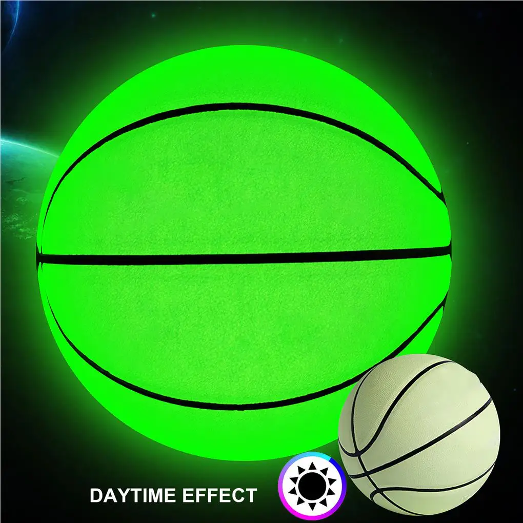 Glowing Basketball Reflective Toy Green Balls Night Competition Fluorescence