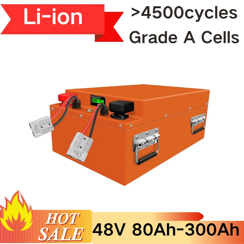 

atería de litio EB de 48V, 200Ah, 80Ah, 100Ah, 120Ah, 150Ah, 220Ah, 300Ah, batería de iones de litio para sistema Solar de 4