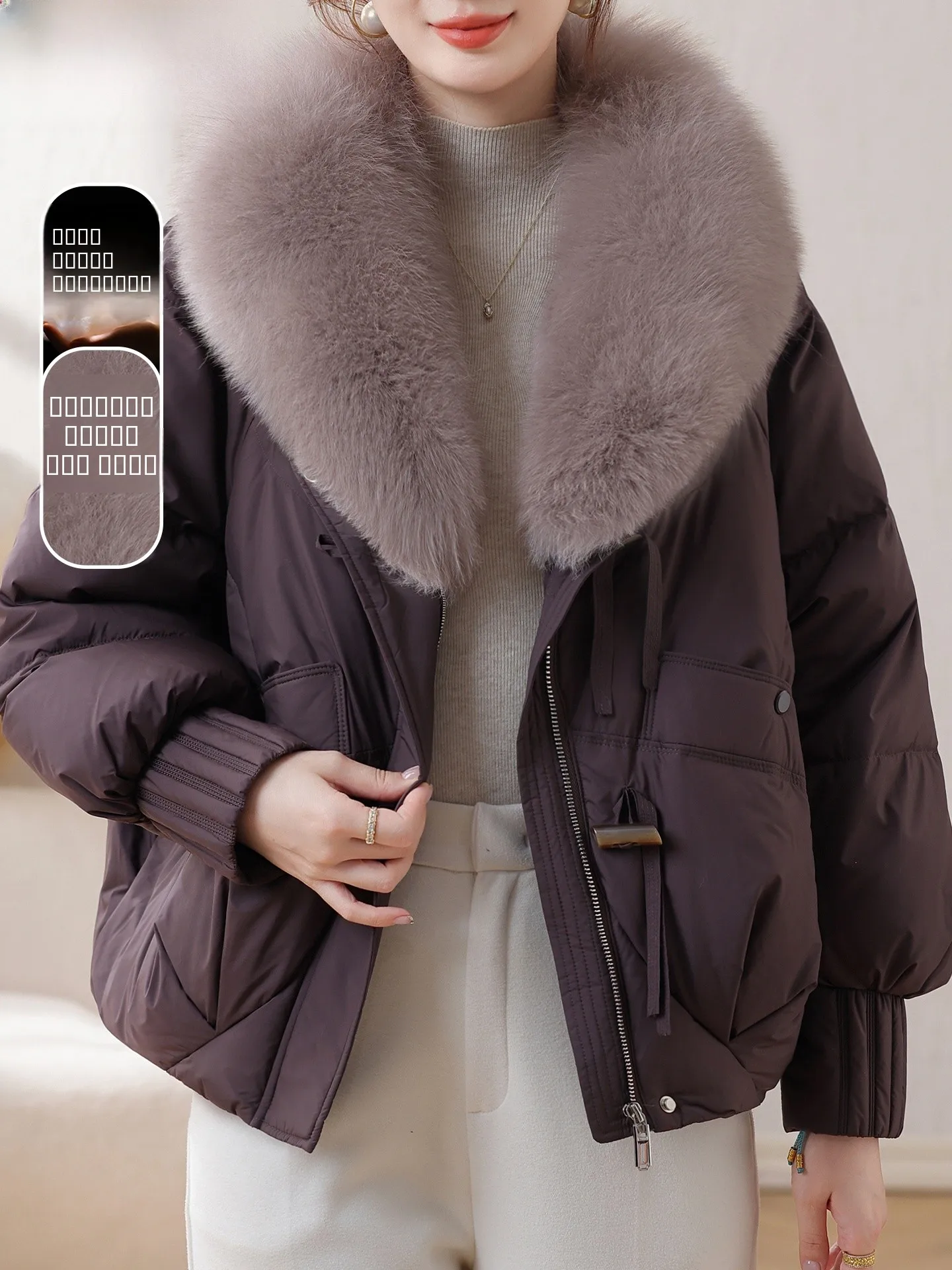 

Зимнее пальто Kuaitai для женщин: утепленная куртка с меховым воротником для среднего возраста, очень теплая, модная, свободного кроя