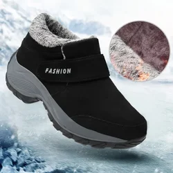 Winter Boots Women Warm Plush Ankle Boots Non-slip Platform Woman Sneakers Hook & Loop Casual Cotton Shoes for Women Botte Femme