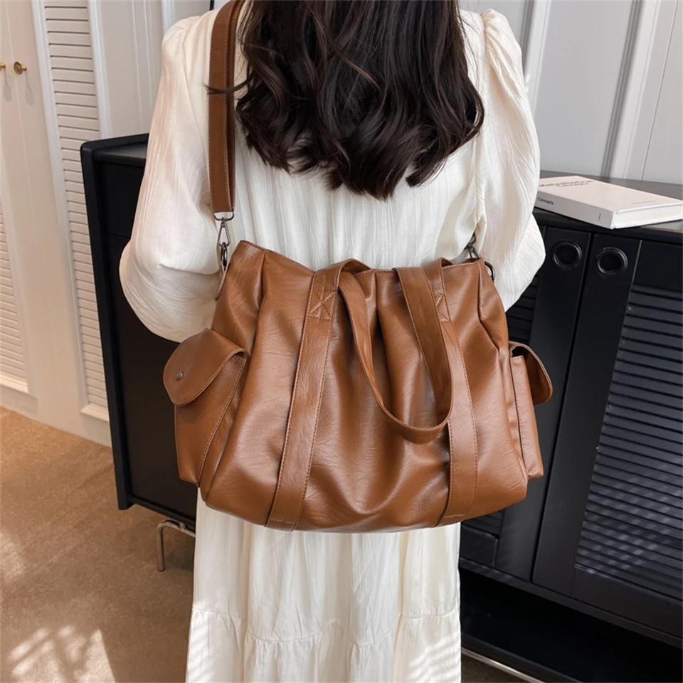 Leather Ladies Large Capacity Shoulder Bag Luxury Designer Purses and Handbag for Women Messenger Bag High Quality Crossbody Bag