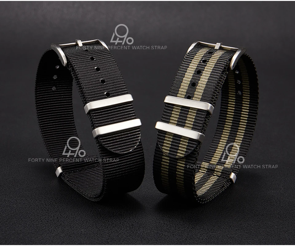 2026 Bestseller NATO-Uhrenarmband 20mm 22mm Luxuriöses Gewebtes Nylon-Uhrenarmband für Mido Longines Omega – Detail 7