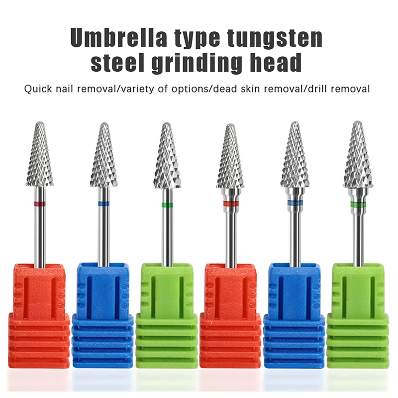 Tungsten Carbide Nail Drill Bits Flame Milling Cutters For Manicure Removing Gel Polish Sander Tips Nail Accessories Tools